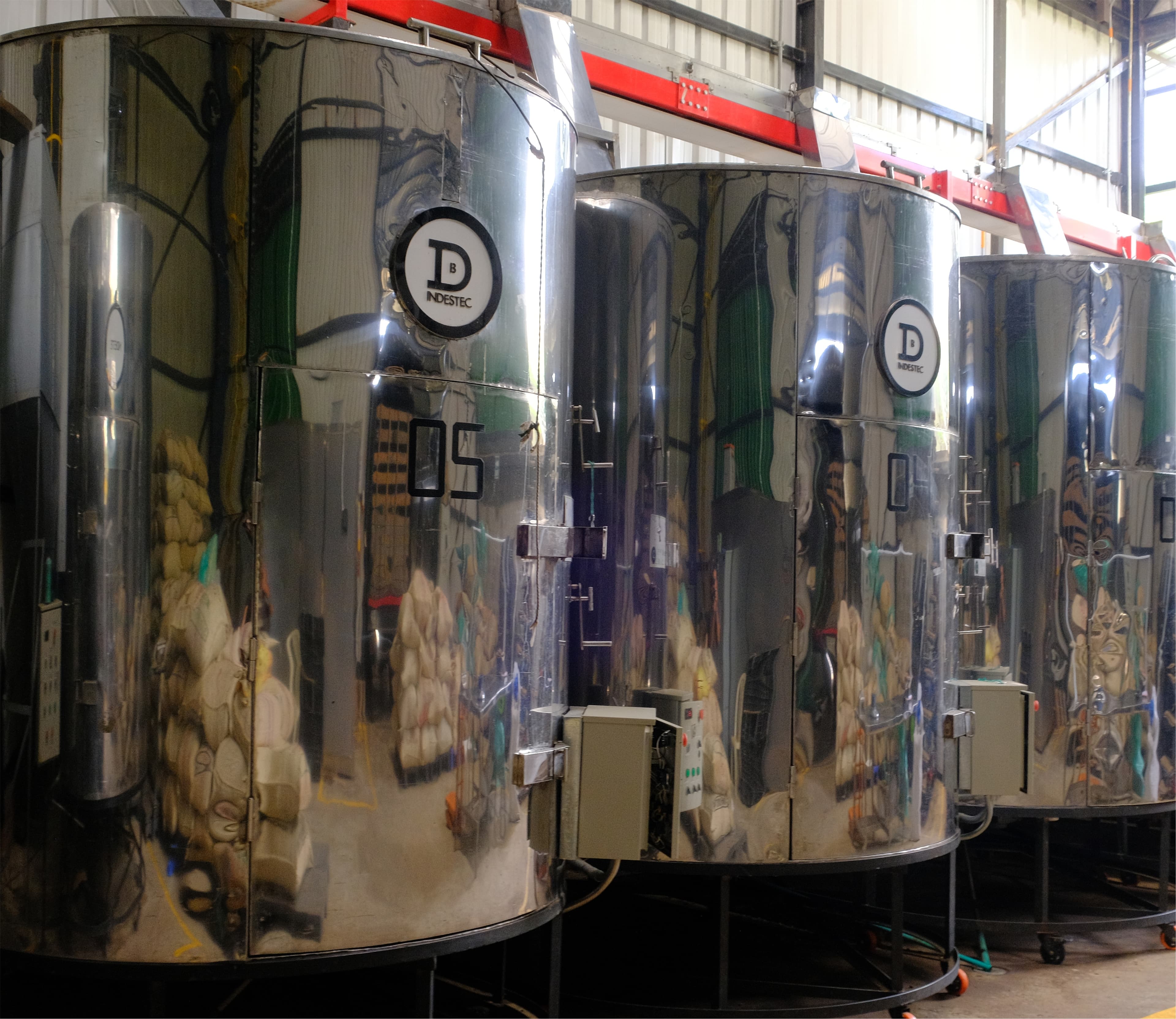 Coffee drying process in a dehumidification machine